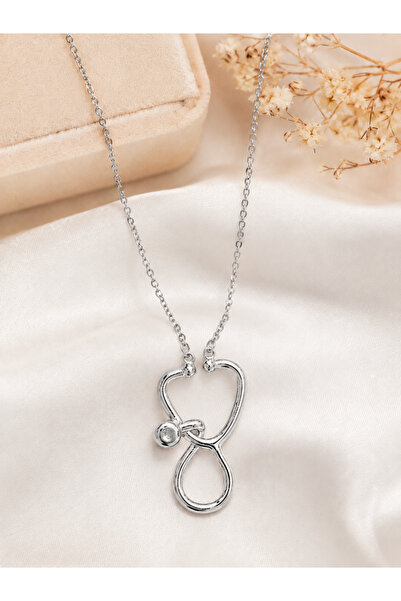 Prof Stainless Steel Stethoscope Design Necklace – Stylish Doctor Necklace wi...