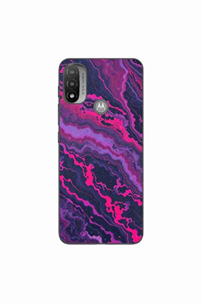 OEM Θήκη συμβατή με Motorola Moto E20 Σιλικόνης Τζελ TPU Μοντέλο Μάρμαρο Midn...