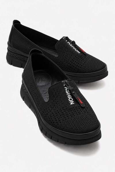 CCWAY AYAKKABI Γυναικεία casual παπούτσια με φερμουάρ Laser BLACK DENIM