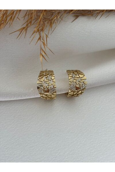 XUPING JEWELRY Geometric Patterned Xuping Steel Earrings