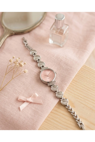 Mihristore Pembe Kalp Detay Pinterest Saat Silver Taşlı Kadın Saat
