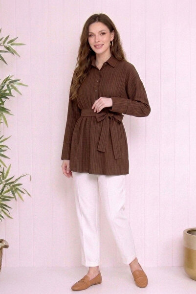 Asya Karen Drawstring Belted Muslin Tunic