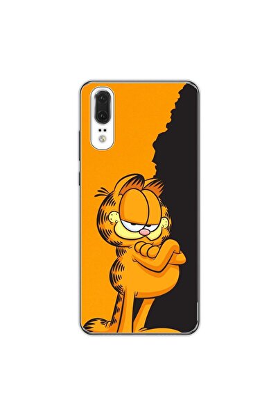 OEM Husa compatibila cu Huawei P20 Silicon Gel Tpu Model Garfield Black and O...