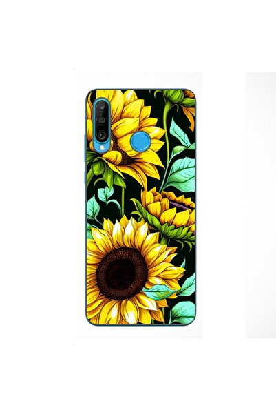 OEM Husa compatibila cu Huawei P30 Lite Silicon Gel Tpu Model Floarea Soarelu...