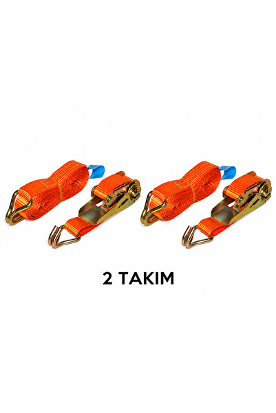 Spanzet Kancalı Mini Yük Gerdirme Kiti 4 Metre 800 Kg Cırcırlı Bağlama Kayışı...
