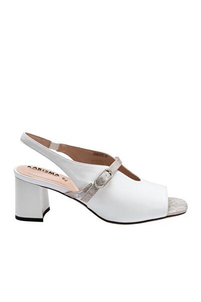 UrbanShoes Sandals with heels made of Genuine Leather, Karisma - 4386 White Box
