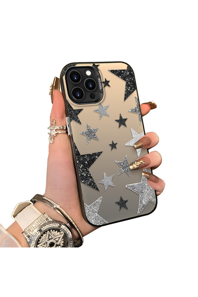 SLIMFELT iPhone 15 Pro Max Uyumlu Kaliteli zarif yıldız silikon kılıf, şık ve...