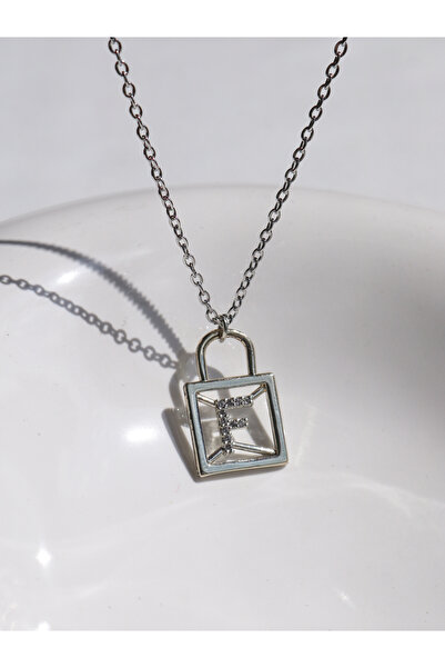 Reorah Collection Love Lock Necklace with Letter F