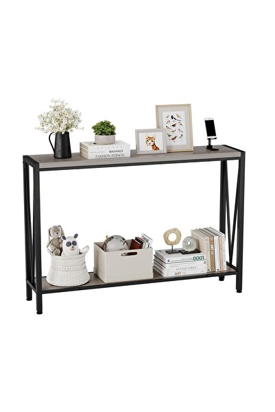 Garvee Two-Tier Storage Unit, Hallway Console Table, Contemporary Bookshelf, ...