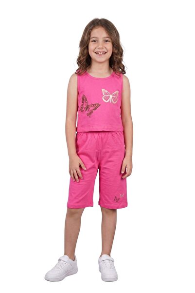 NEWKİDS Pantaloni scurți cu imprimeu fluture și detalii aurite FSY. SET PENTR...