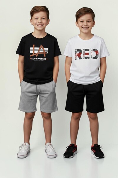 han elegant 4-Piece Summer Kids Capri and T-Shirt Set