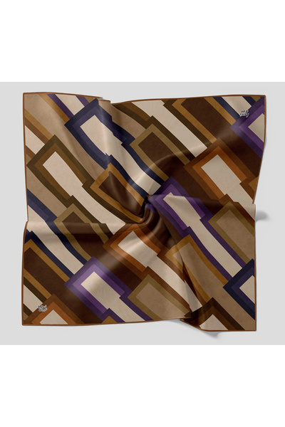 Levidor Crystal Scarf Deep Square Milk Coffee
