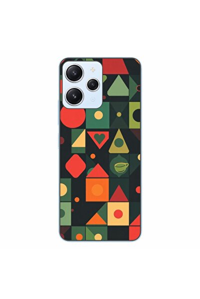 OEM Калъф, съвместим с Xiaomi Redmi 12 4G, силиконов гел TPU, с десен на ретр...