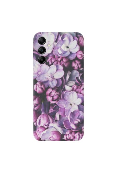 Other Samsung A14 5G Purple Flowers Transparent Silicone TPU Θήκη