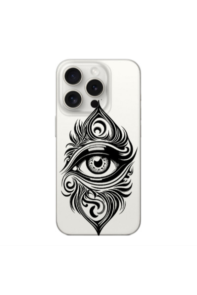 Other Apple iPhone 15 Pro Max Eye patterned drawing Transparent Silicone TPU ...