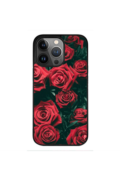 Other Apple iPhone 11 Pro Max Red Roses Black Glossy Θήκη