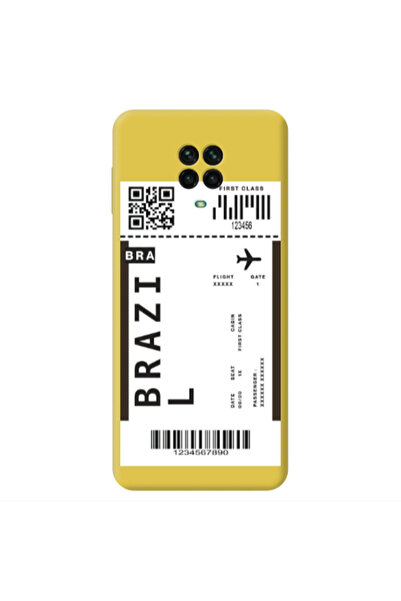 Other Xiaomi Redmi Note 9 Pro Brazil BRA Yellow Colored Silicone TPU Θήκη