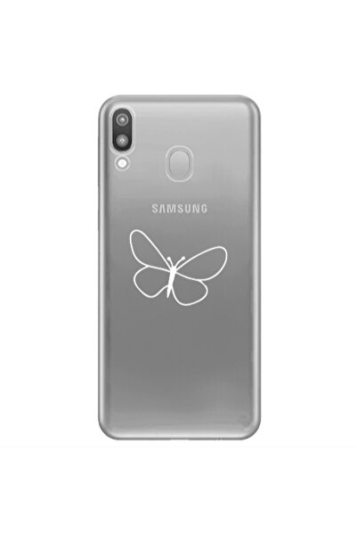 Other Samsung M20 butterfly Transparent Silicone TPU Θήκη