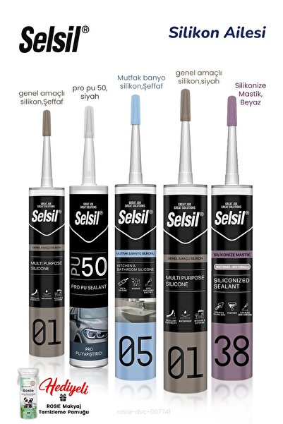 Selsil Silikon Ailesi, 5 adet ve Rosie