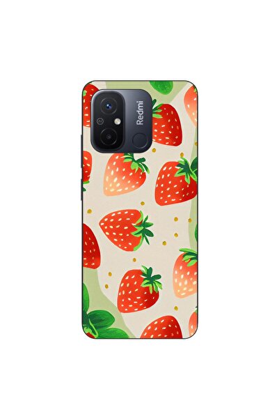 OEM Husa compatibila cu Xiaomi Redmi 12C Silicon Gel Tpu Model Capsuni Pattern