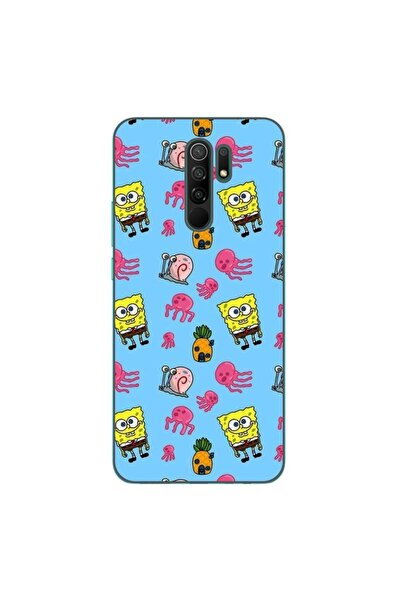 OEM Case compatible with Xiaomi Redmi 9 Silicone Gel Tpu Model Spongebob Pattern
