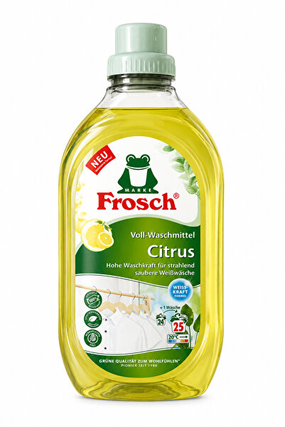 Frosch Citrus Liquid Laundry Detergent 1500 ml 25 Washes for White Clothes X 2 Pieces