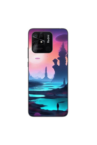 OEM Case compatible with Xiaomi Redmi 10C Silicone Gel Tpu Model Mystic Planet