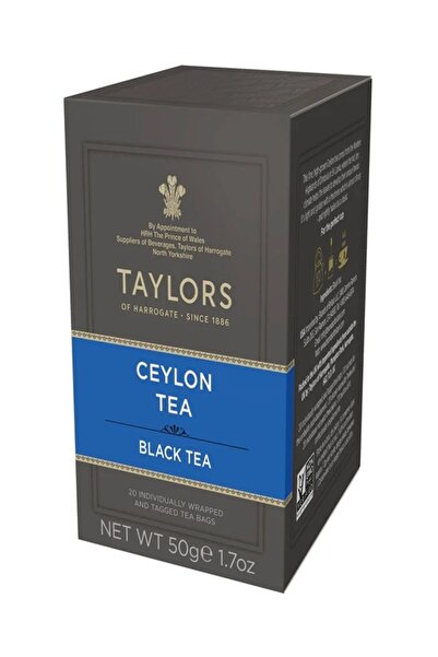 TAYLORS Ceai Negru Ceylon, 20 pliculete ambalate individual, 50 gr.