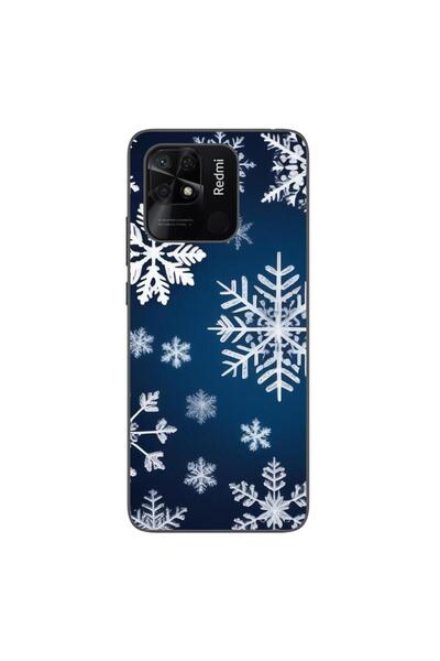 OEM Θήκη συμβατή με Xiaomi Redmi 10C από σιλικόνη gel TPU με σχέδιο νιφάδας χ...