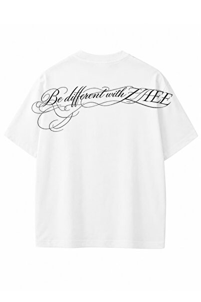 zaee تي شيرت كبير الحجم بطبعة Be Different