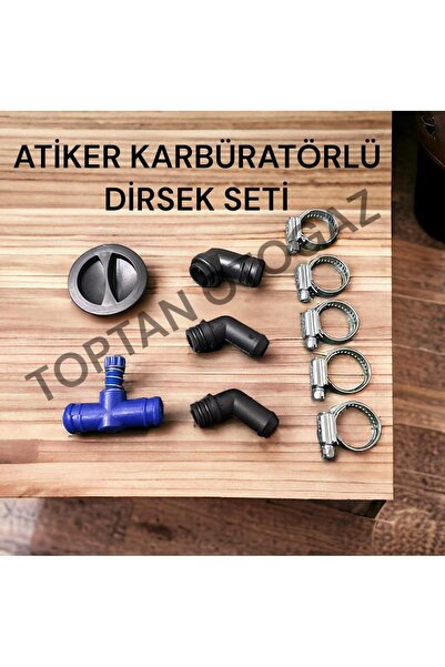 ATİKER KARBÜRATÖRLÜ REGÜLATÖR DİRSEK SET + AYAR VANASI