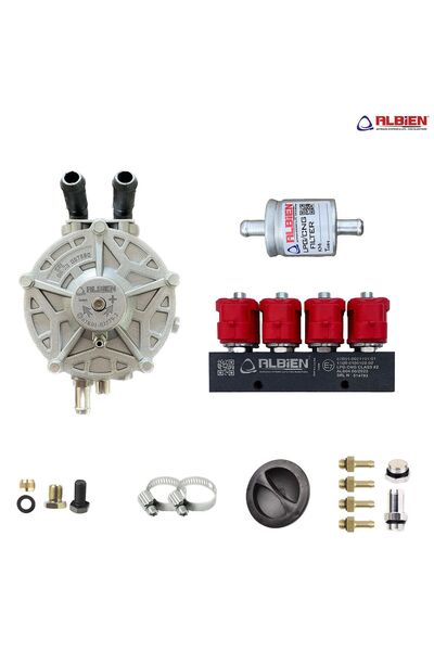ALBİEN Atiker Uyumlu Sıralı Sistem Regülatör 140kw + Albien Lpg Enjektör 4 Si...