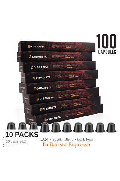 DI BARISTA مجموعة كبسولات قهوة DIBARISTA MILAN مكونة من 10*10 قطع