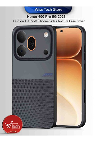 Wtech Honor 600 Pro 5G 2026 Fashion TPU Soft Silicone Sides Texture Case Cover