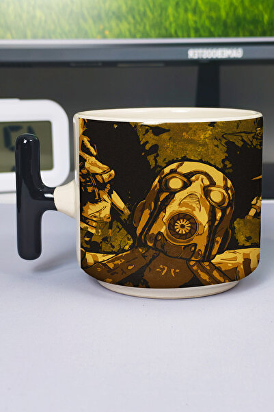 ZipZap Borderlands Printed Ceramic Luxury Mug (1 Piece) T-Shaped Special Blac...
