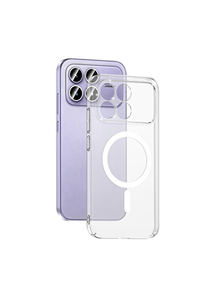 Coverzone Xiaomi Poco F8 Pro ile uyumlu Şeffaf Kılıf MagSafe Uyumlu Güçlü Mık...