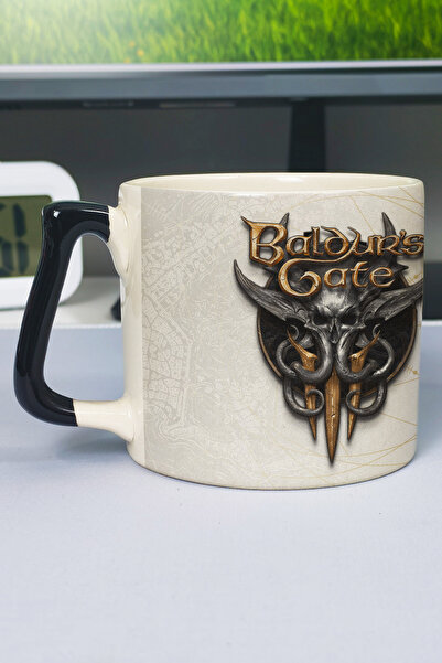 ZipZap Baldur's Gate 3 Printed Ceramic Luxury Mug (1 Piece) Custom Black Hand...