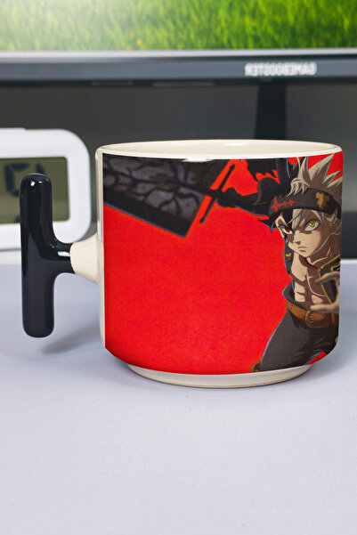 ZipZap Black Clover Anime Printed Ceramic Luxury Mug (1 Piece) T-Shaped Speci...