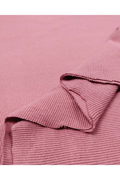 Kumaş Parça Dusty Rose Pink Camisole Ribbed Fabric Flexible Soft Bodysuit & B...
