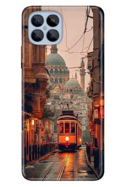 omix X600 Kılıf Taksimde Bir Gün Temalı Desenli Darbe Emici Silikon