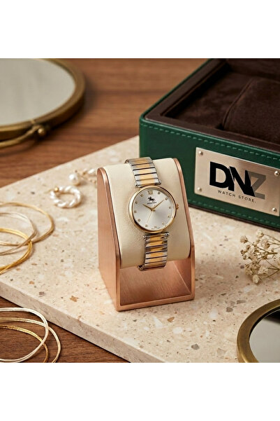 DNZ Watch Store Retro Minimal Yaylı Kordonlu Kadın Kol Saati