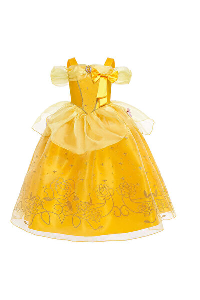SOLLUXE Rochie Printesa Belle pentru Fete, Costum Joc de Rol, Serbari si Petr...