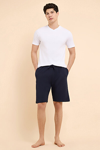 R&B Solid Lounge Shorts with Drawstring Waist