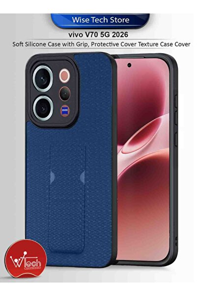 Wtech غطاء حماية ناعم من السيليكون لهاتف فيفو V70 5G 2026 مع قبضة، غلاف واقي ...