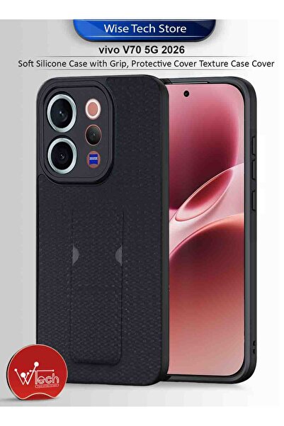 Wtech غطاء حماية ناعم من السيليكون لهاتف فيفو V70 5G 2026 مع قبضة، غلاف واقي ...