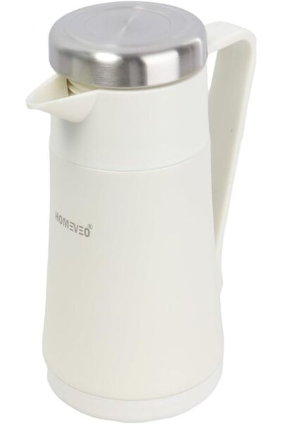 HOMEVEO Tea and Coffee Thermos, 350 ml, White, 0067-1, Stainless Steel