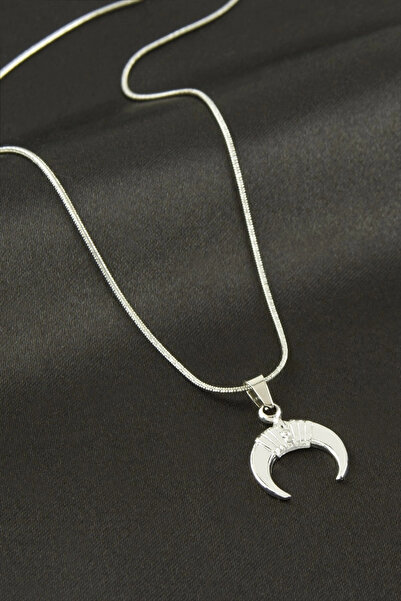 Eco Lounge Crescent Steel Necklace