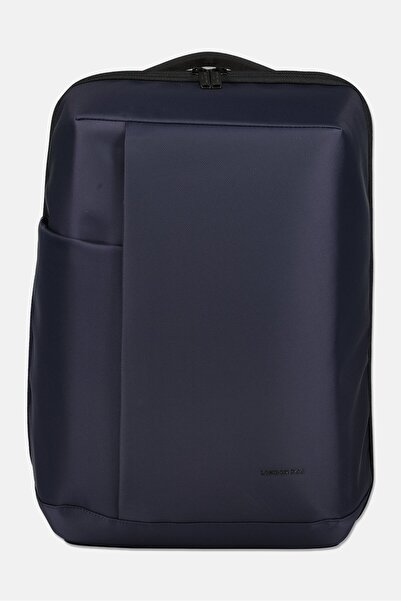 London Fog Men Brand Logo Backpack, Navy