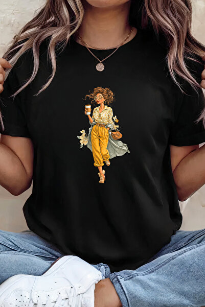 Sarah's Boutique Women's T-shirt – 100% cotton – Coffee Girl