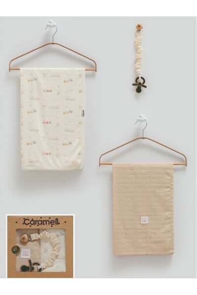 Caramell İncibaby 100% Cotton 1 Piece Muslin Blanket & 1 Piece Cotton Blanket...